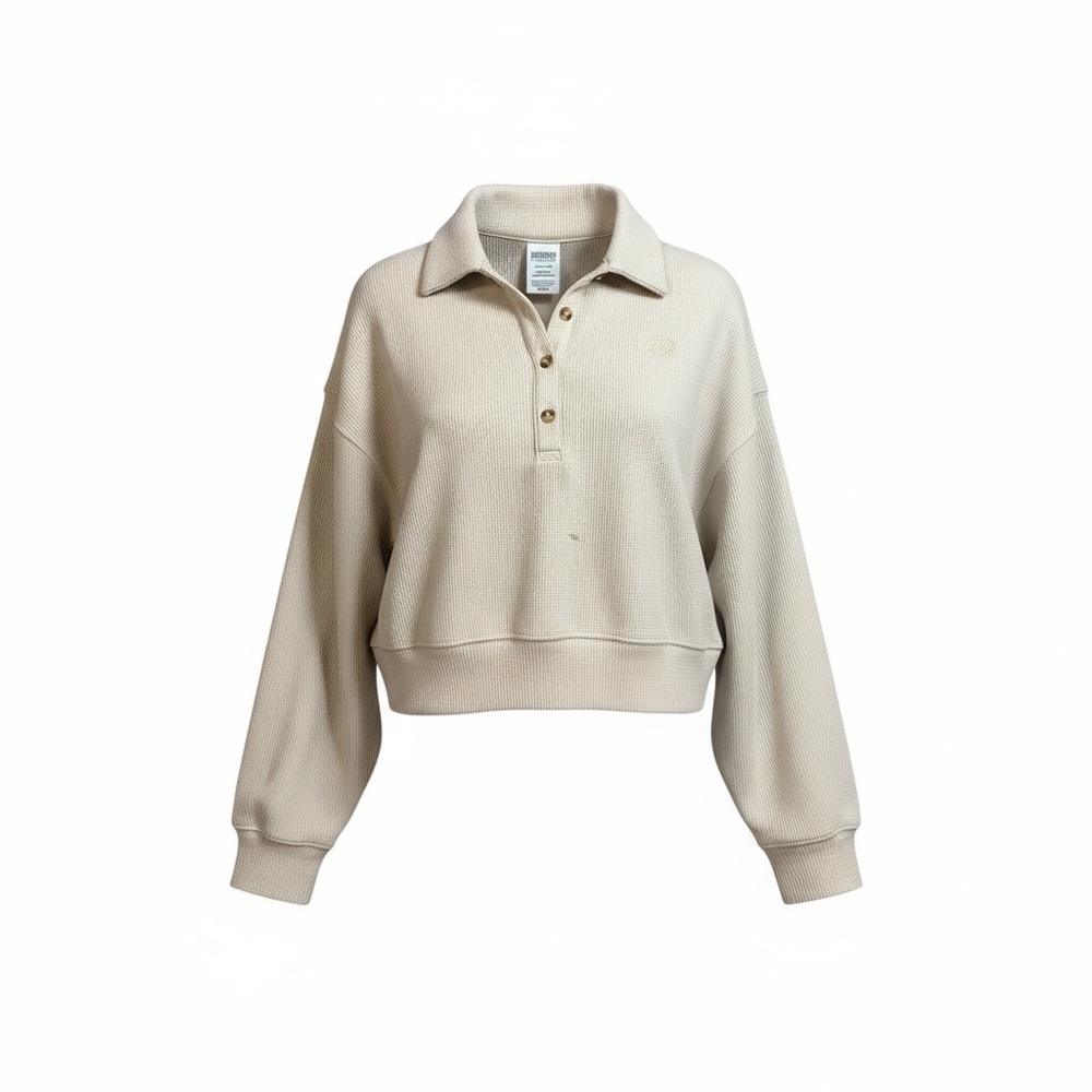 Victorias Secret Women's Cream Polo Sweater